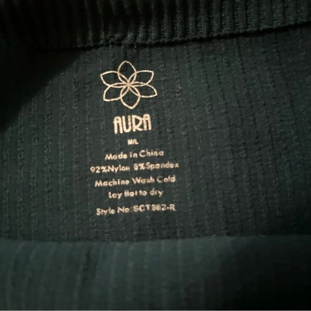 Aura Ribbed Emerald Green Bandeau Size M/L - Picture 2 of 6